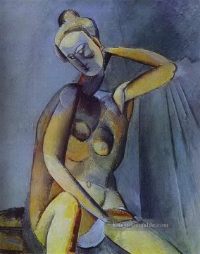 Abstraktions und Dekorations Werke - Nackt 1909 kubistisch